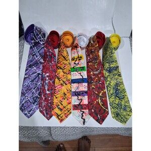 Ties, Handpainted Lot of 6, Signed